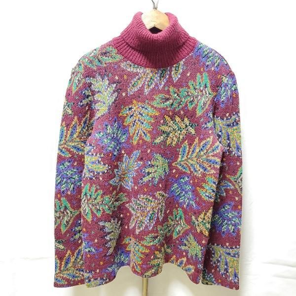 wnc ミッソーニ MISSONI セーター 42 ボルドー ニット タートルネック