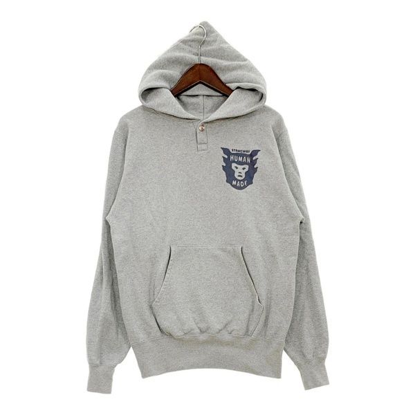 ヒューマンメイド カレッジプリント プルオーバー スナップ スウェット パーカー ヒューマンメイド スウェット パーカー フーディー トレーナー