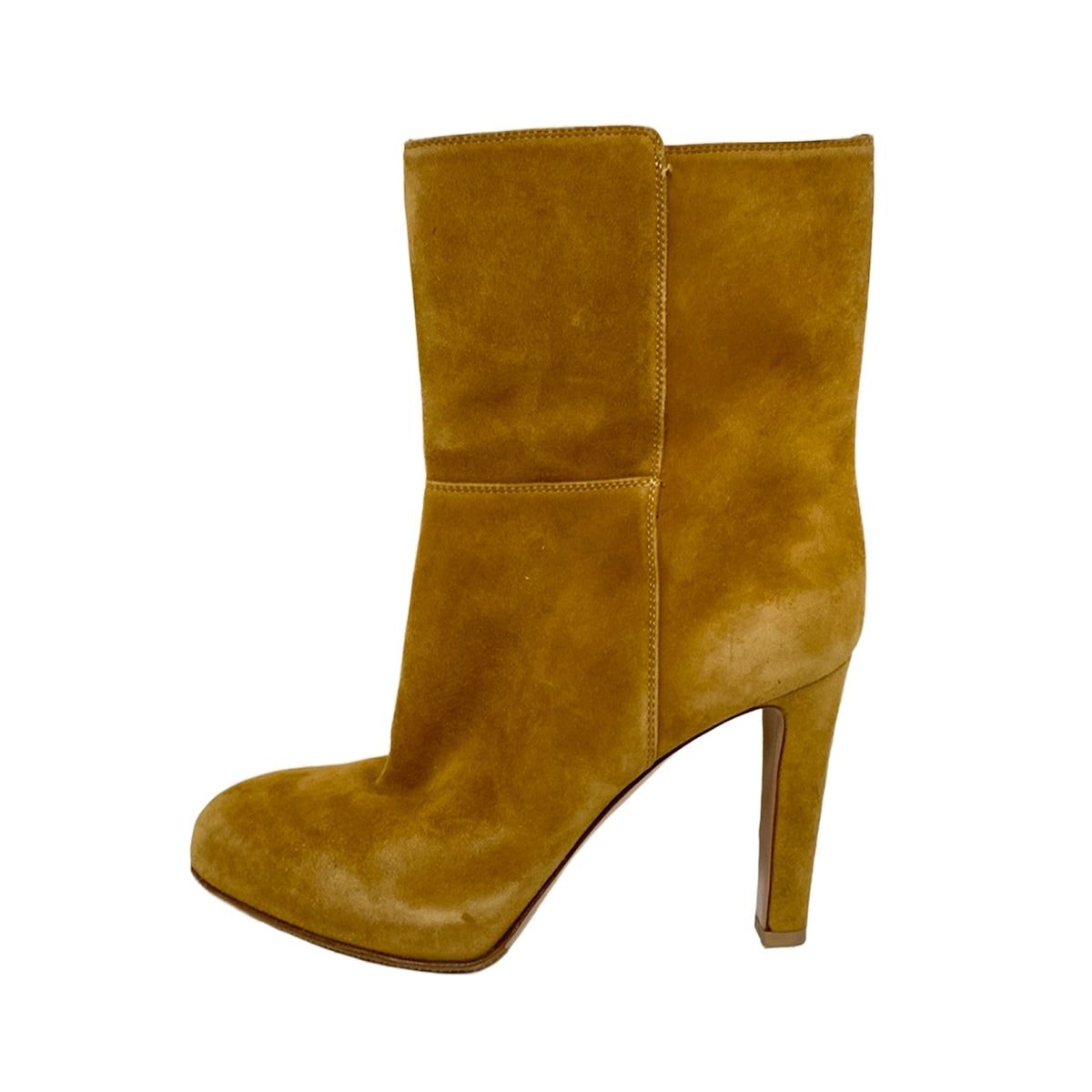 Gianvito Rossi ジャンヴィト ロッシ ショートブーツ 351|2 レディース - ライトブラウン アウトソール張替済