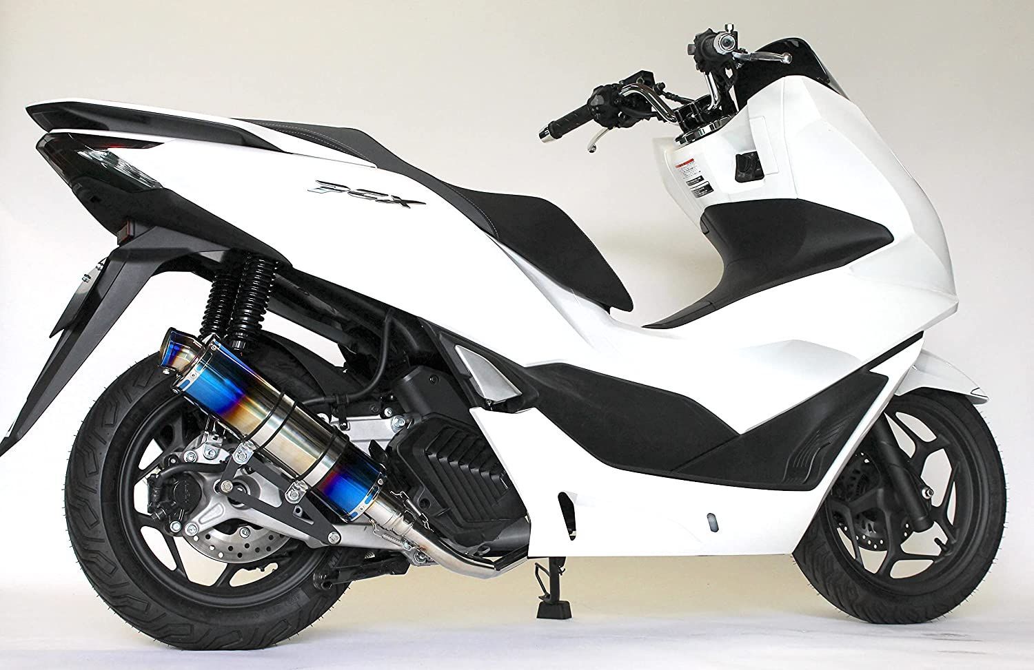 PCX125 PCX160 バイク マフラー JK05 KF47 S346 ステンレス ブルー