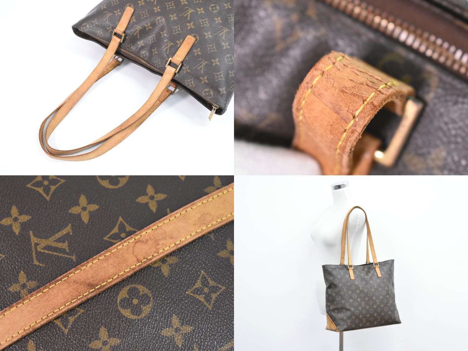 本物 ルイヴィトン LOUIS VUITTON LV カバメゾ モノグラム ショルダーバッグ トートバッグ ブラウン M51151 Cabas  Mezzo ビトン バッグ ジェンダーフリー ジェンダーレス 中古 【フォロー割】 - メルカリ