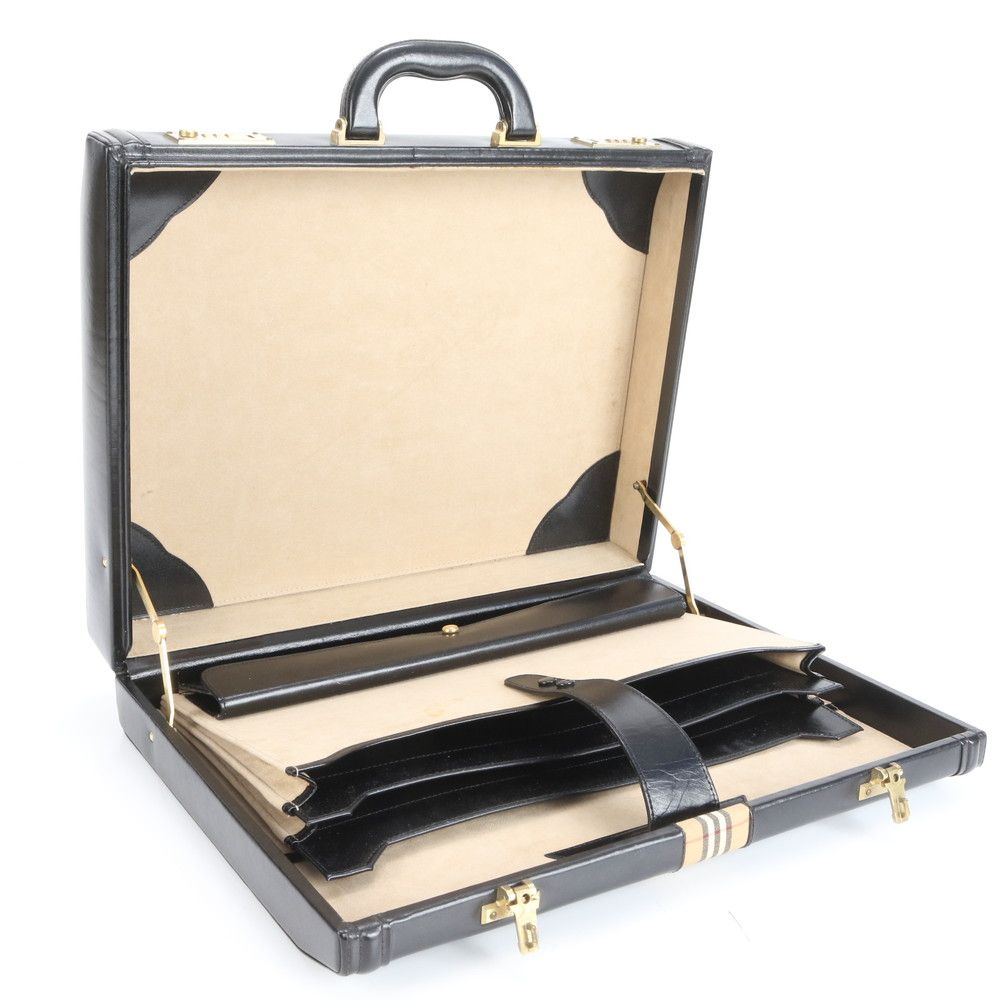 極美品 バーバリー ノバ チェック レザー ビジネス バッグ 書類鞄