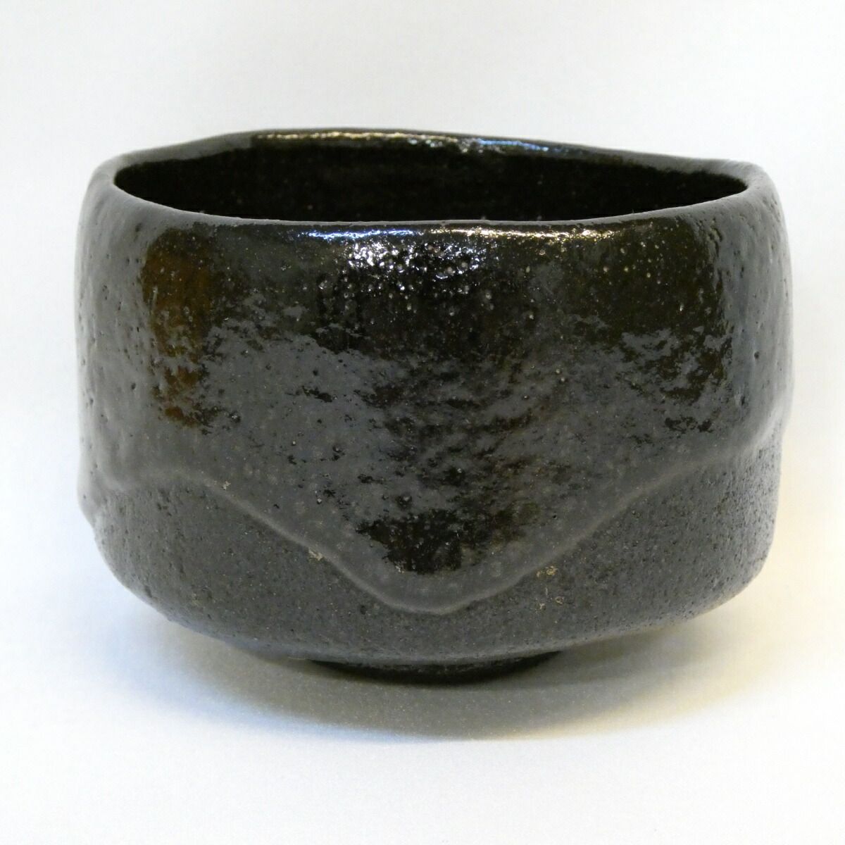 10代大樋年朗作　黒茶碗　鵬雲斎箱 鵬雲斎宗匠御箱書】石川県 大樋年朗（十代 大樋長左衛門）作 黒茶碗 幕