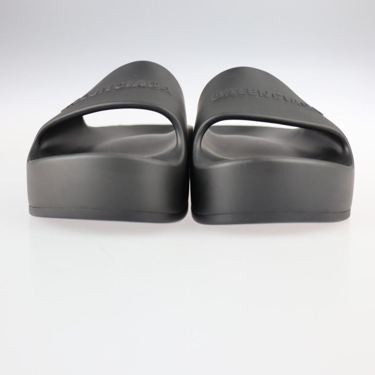 BALENCIAGA バレンシアガ サンダル 654315 ラバー ブラック 厚底