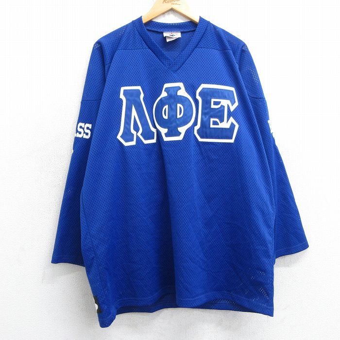 XL/古着 長袖 ビンテージ フットボール Tシャツ メンズ 90s ギリシャ