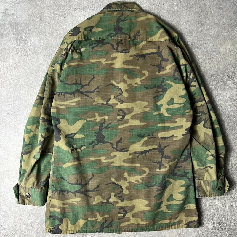 60s US ARMY 米軍実物 4th ERDL グリーンリーフ カモ ジャングル