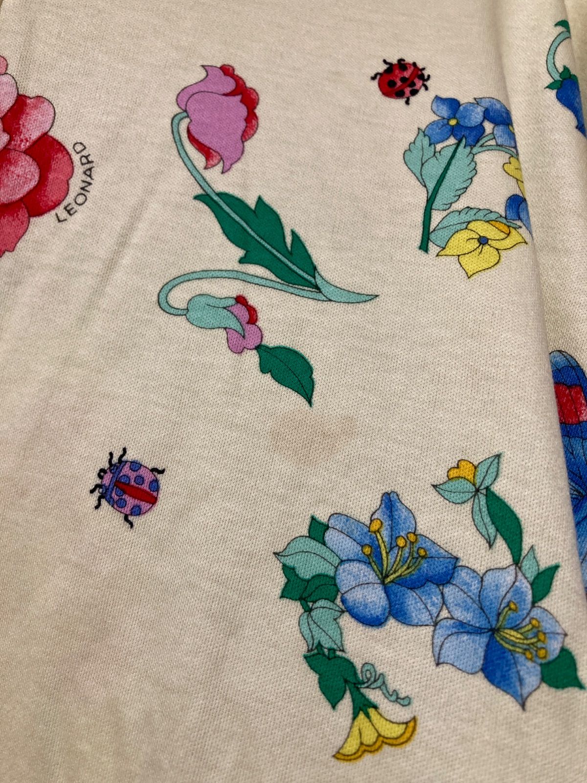 RE189 LEONARD SPORT レオナールスポーツ 長袖ポロシャツ フラワー