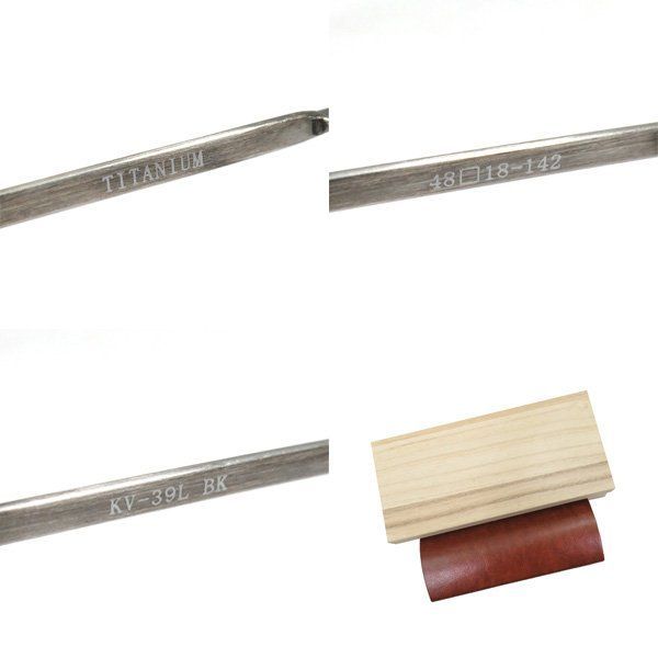 美品 カネコガンキョウ 金子眼鏡 KV-39L BK VINTAGE チタニウム  