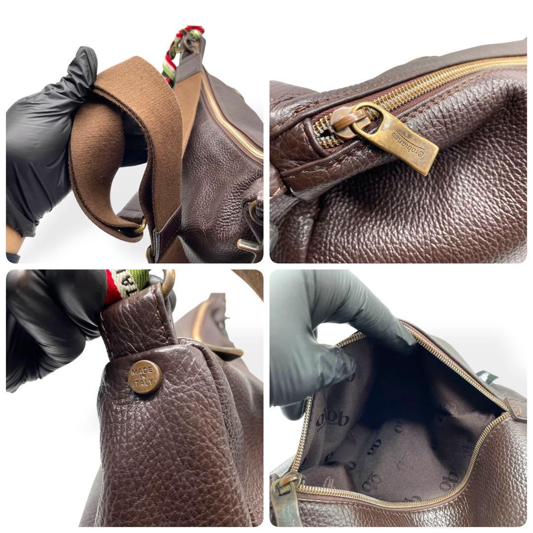 極美品✨Orobianco オロビアンコ　レザー　ショルダーバッグ　2way 未使用級 orobianco 2way ショルダーバッグ ハンドバッグ レザー