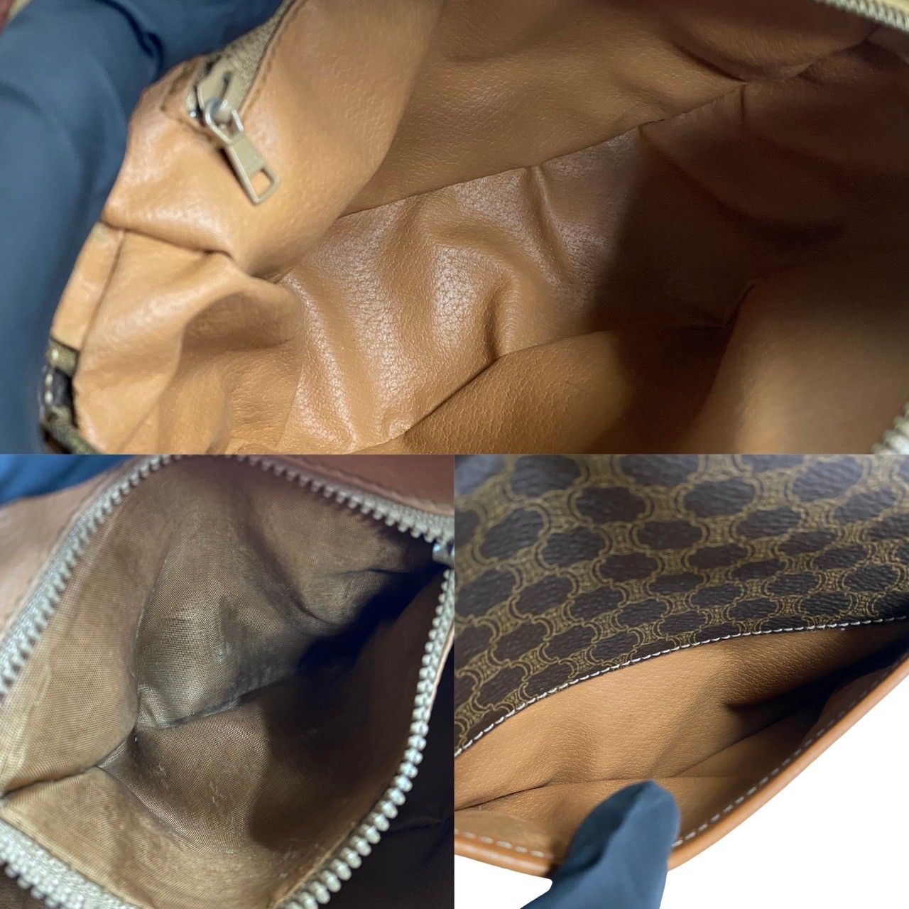 極 美品 CELINE セリーヌ ヴィンテージ マカダム ブラゾン レザー 本革 