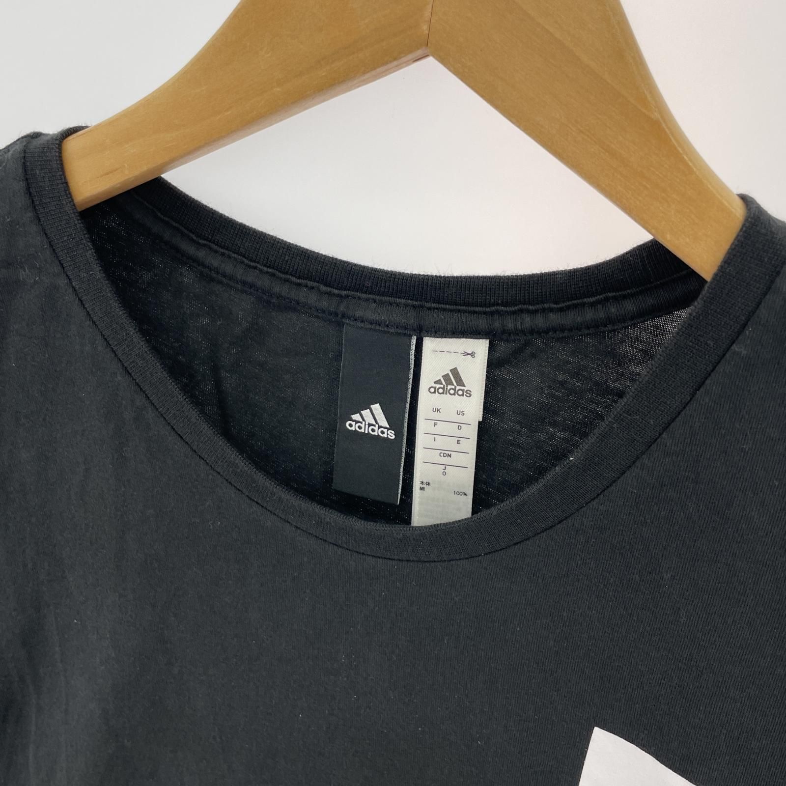 adidas アディダス プリント半袖Ｔシャツ size0/ブラック メンズ