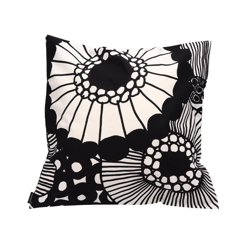 マリメッコ marimekko クッションカバー 50×50cm Siirtolapuutarha シイルトラプータルハ ブラック×ホワイト 067796 190 並行輸入品