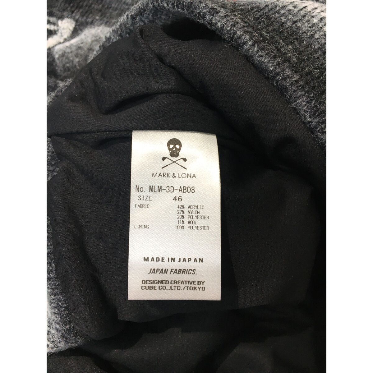 未使用品 メンズ マークアンドロナ MARK&LONA ニットアウター 46(M) 黒 