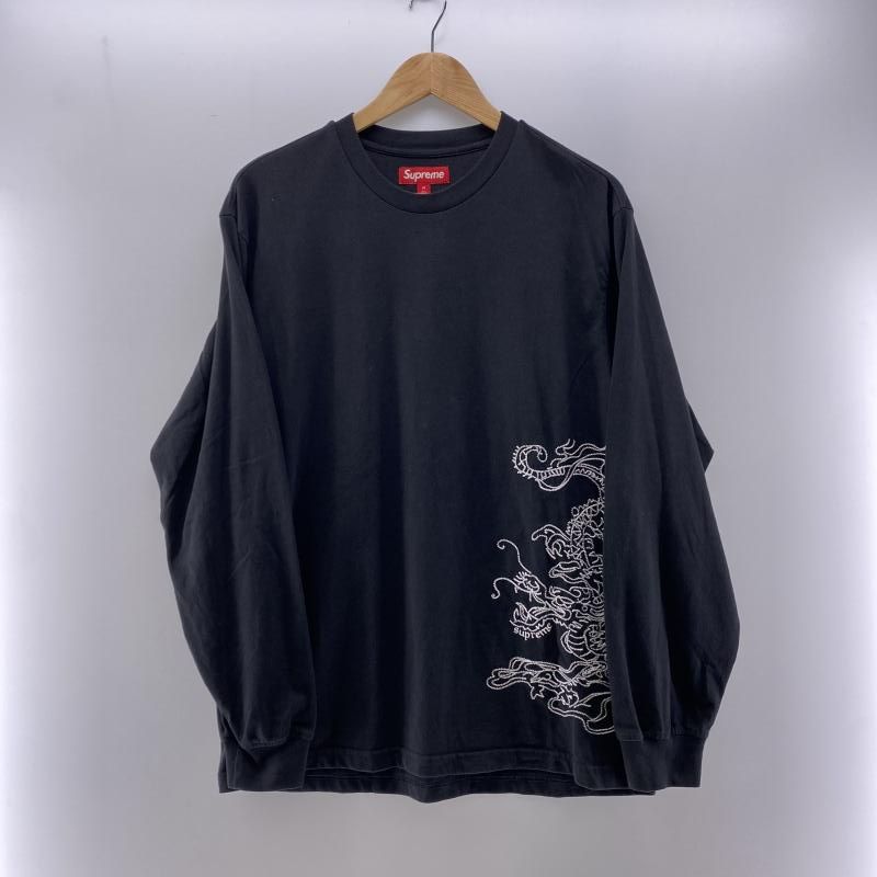 中古】Supreme 24AW Dragon Embroidered L/S Top Black M