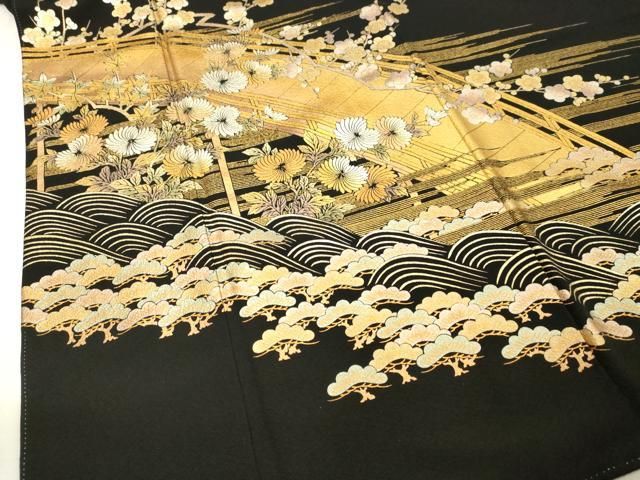 平和屋着物○金彩友禅 卓越技能者・名工・和田光正 太鼓柄袋帯 色紙