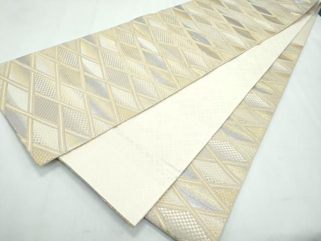 平和屋着物□極上 創業280年 誉田屋源兵衛 六通柄袋帯 金唐革金華燦 金  