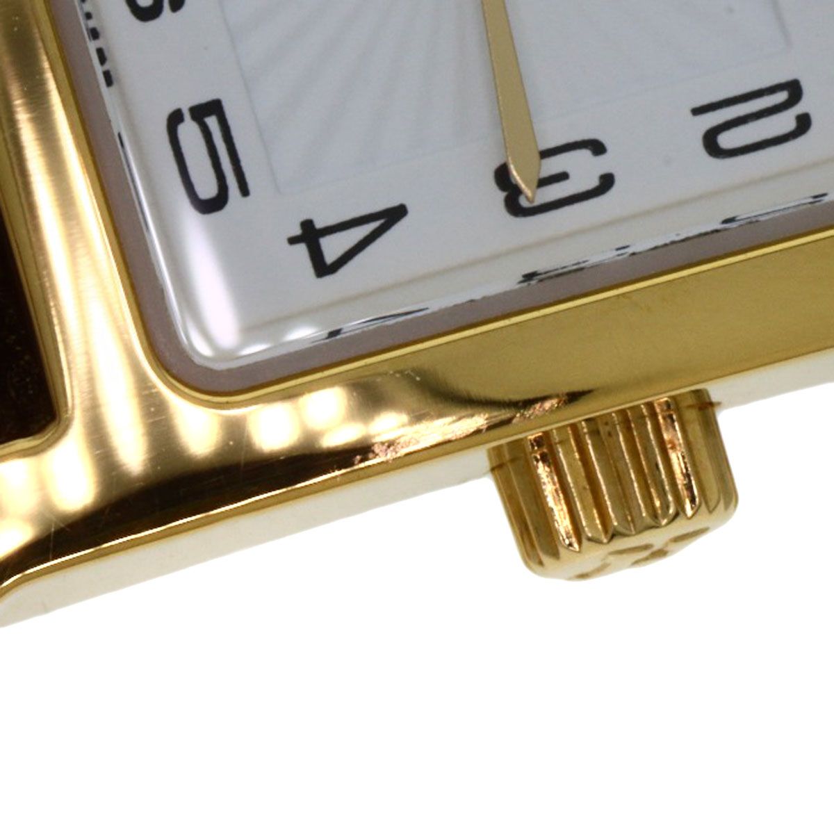 HERMES エルメス HH1.101 Hウォッチミニ 腕時計 GP 革 レディース