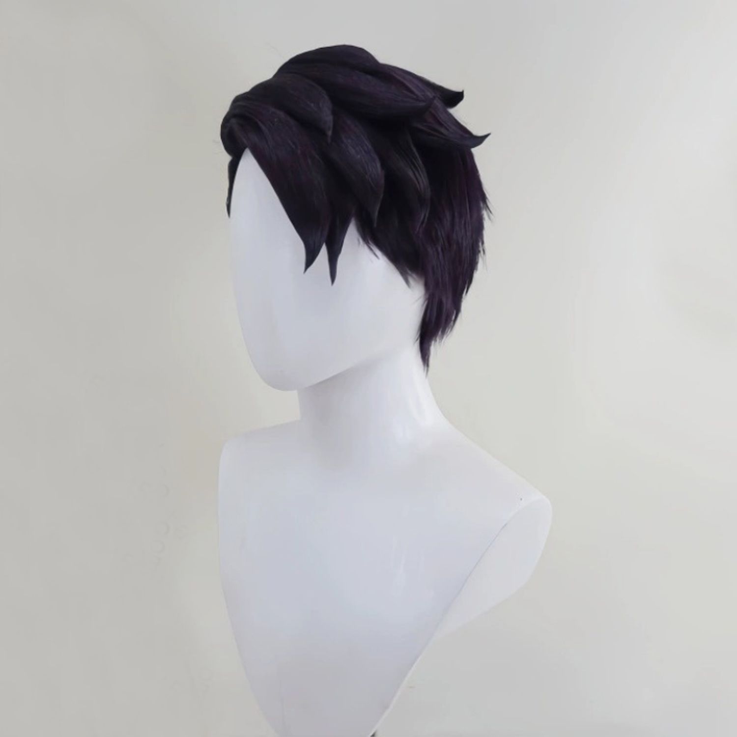 お取寄せ商品 納期ご相談下さい コスプレ耐熱ウィッグ オーダー キャラクター造形ウィッグ ダークパープル 前髪立上げ ウィッグ ポケモンZA カラスバ 等 受注品