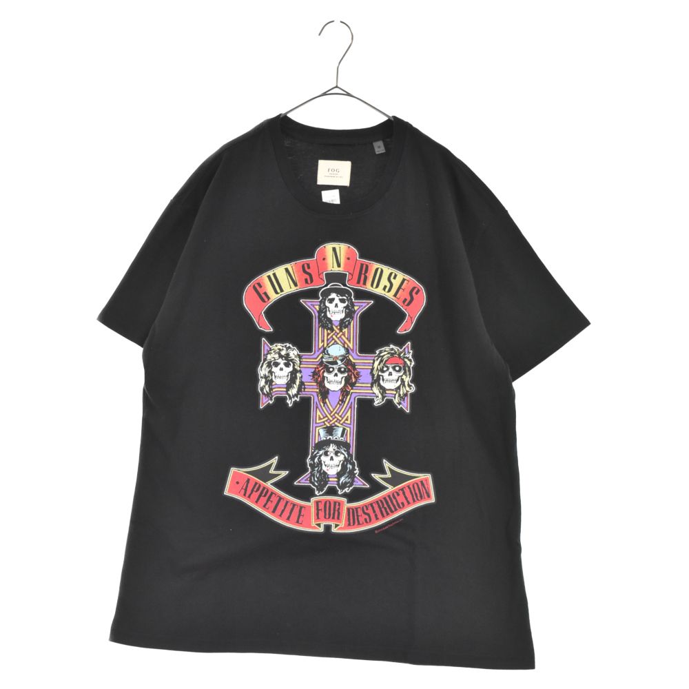 FOG Essentials エフオージー エッセンシャルズ Guns N' Roses Boxy Tee ガンズ・アンド・ローゼズ コットンプリント半袖Tシャツ カットソー ブラック