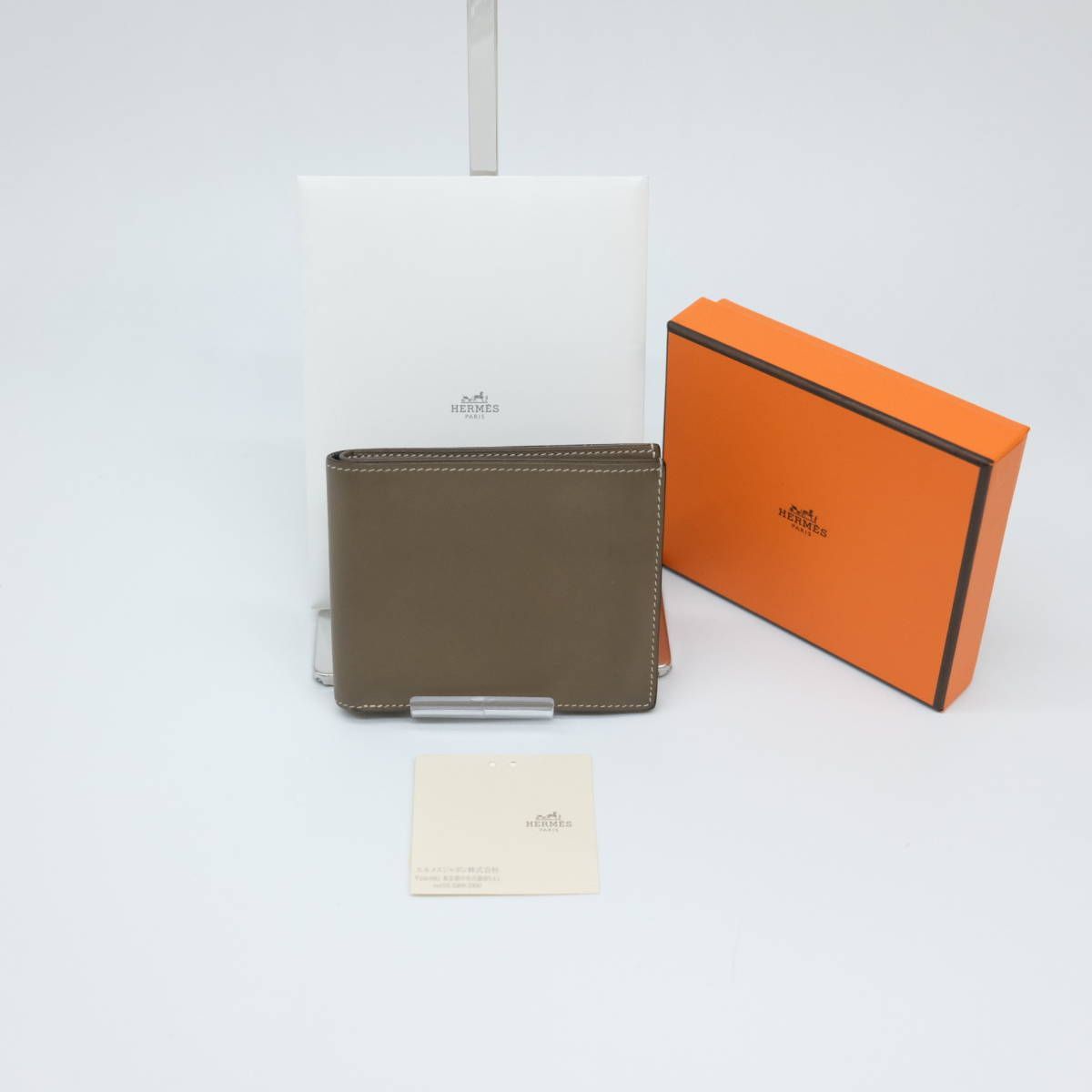 HERMES エルメス シチズン ツイルコンパクト 札入 スイフト エトゥープ