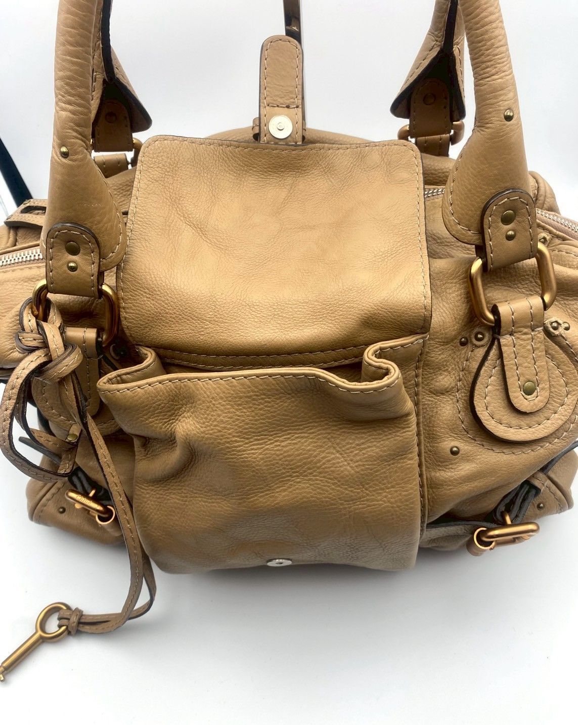 Chloé クロエ パディントン ゴールドベージュ レザー Y2K ハンドバッグ