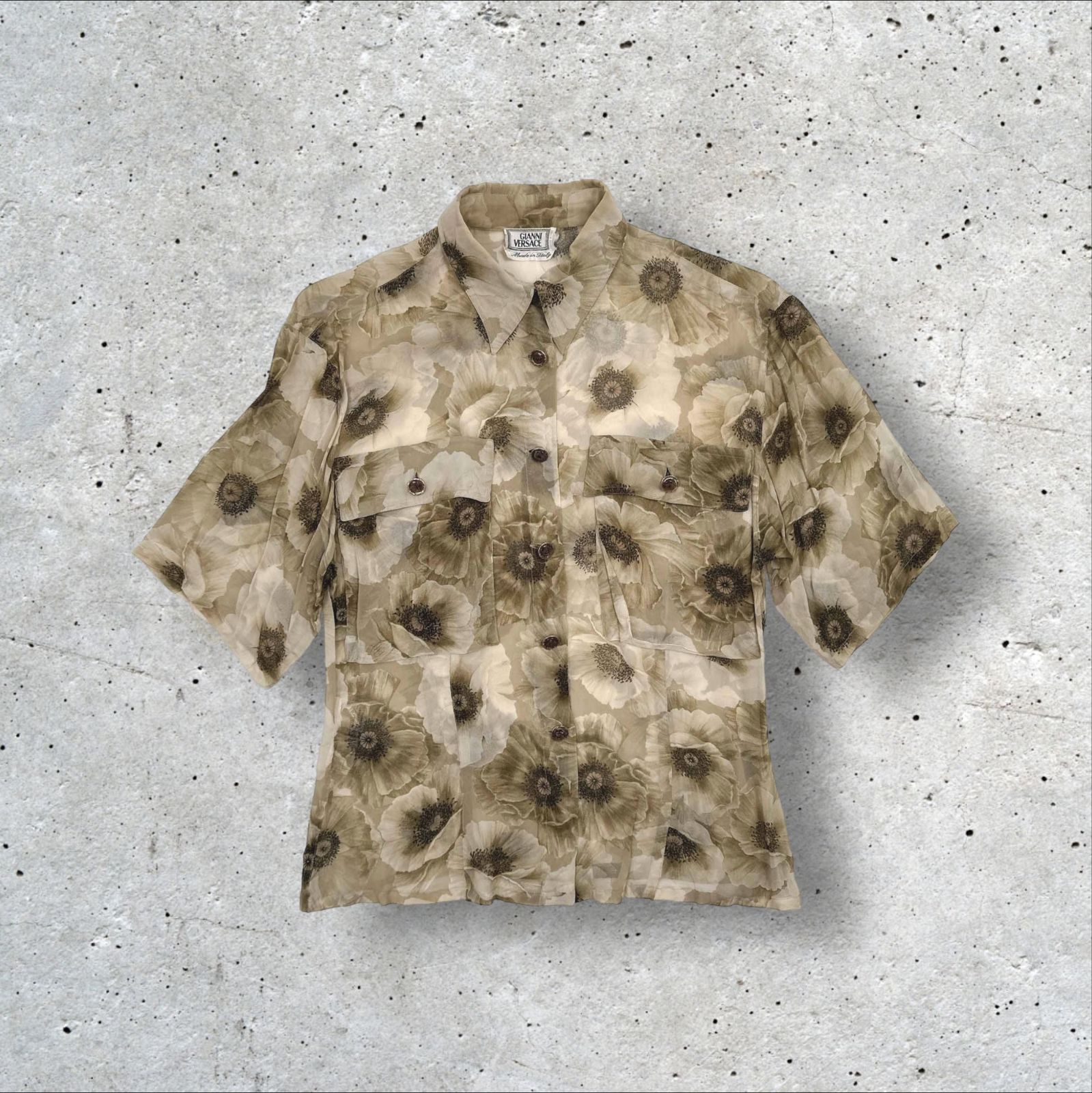 VTG Versace 花柄シャツ