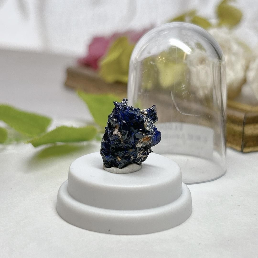 【E7037】アジュライト＊＊藍銅鉱＊岩絵の具＊Azurite＊パワーストーン＊天然石＊クリスタルワールド