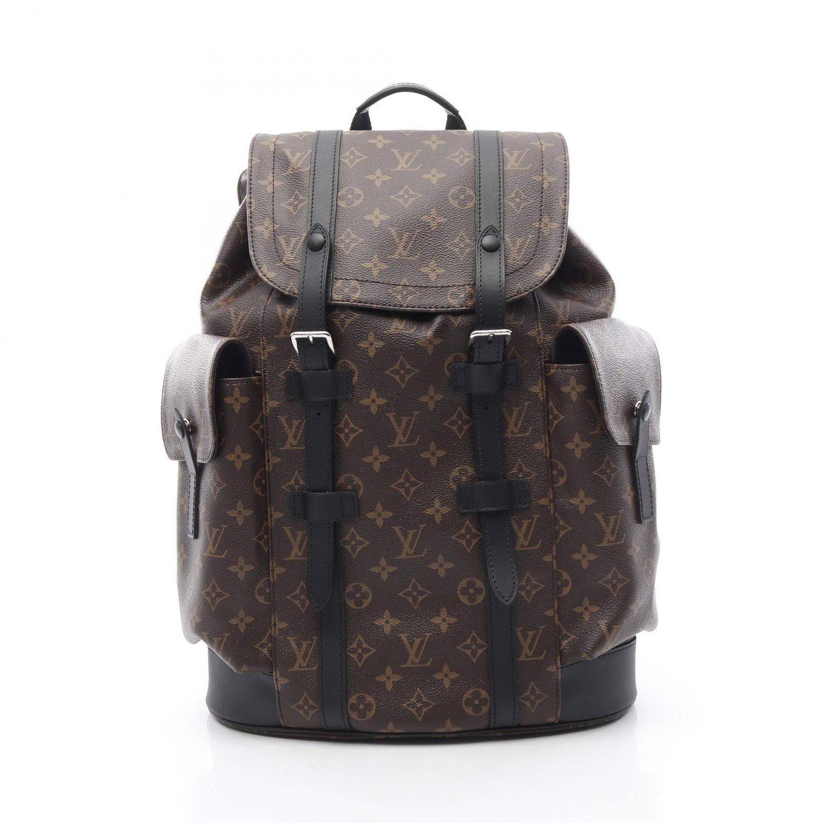 ルイ ヴィトン LOUIS VUITTON リュックサック バックパック クリストファー MM モノグラムマカサー M43735 PVCコーティングキャンバス レザー クリストファーMM メンズ Used A