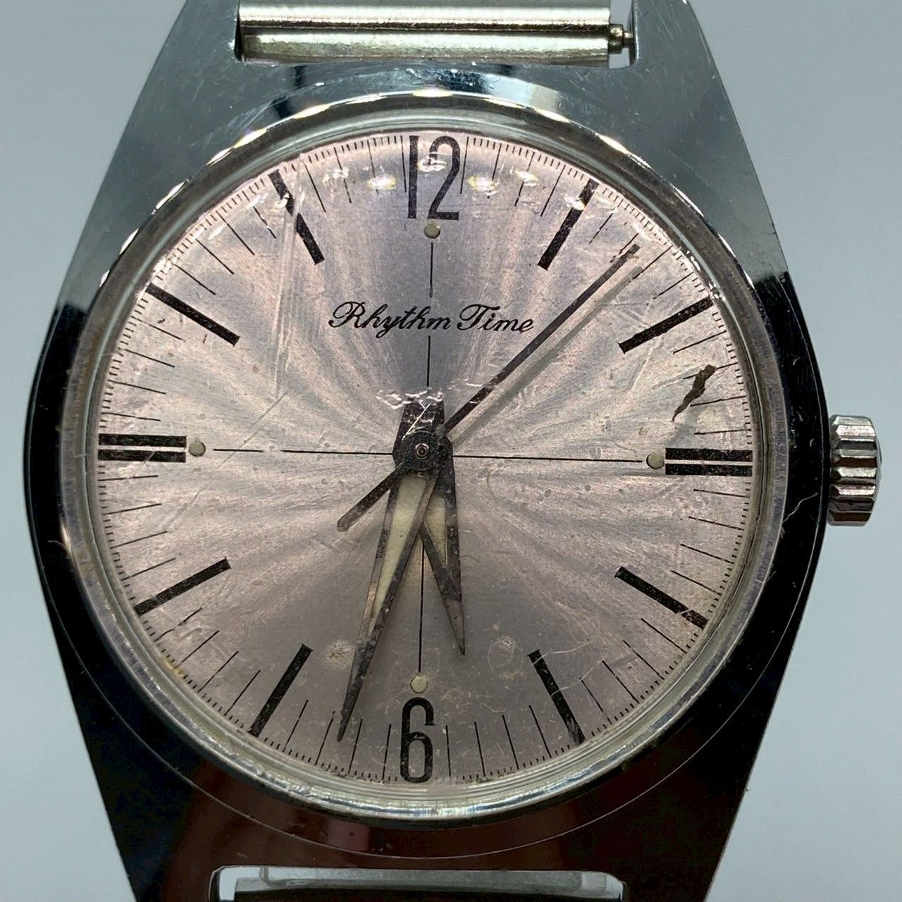 【レア】シチズン リズムタイム 手巻き 腕時計 稼働中 稼働・風防割れ】CITIZEN Rhythm Time 手巻き - メルカリ