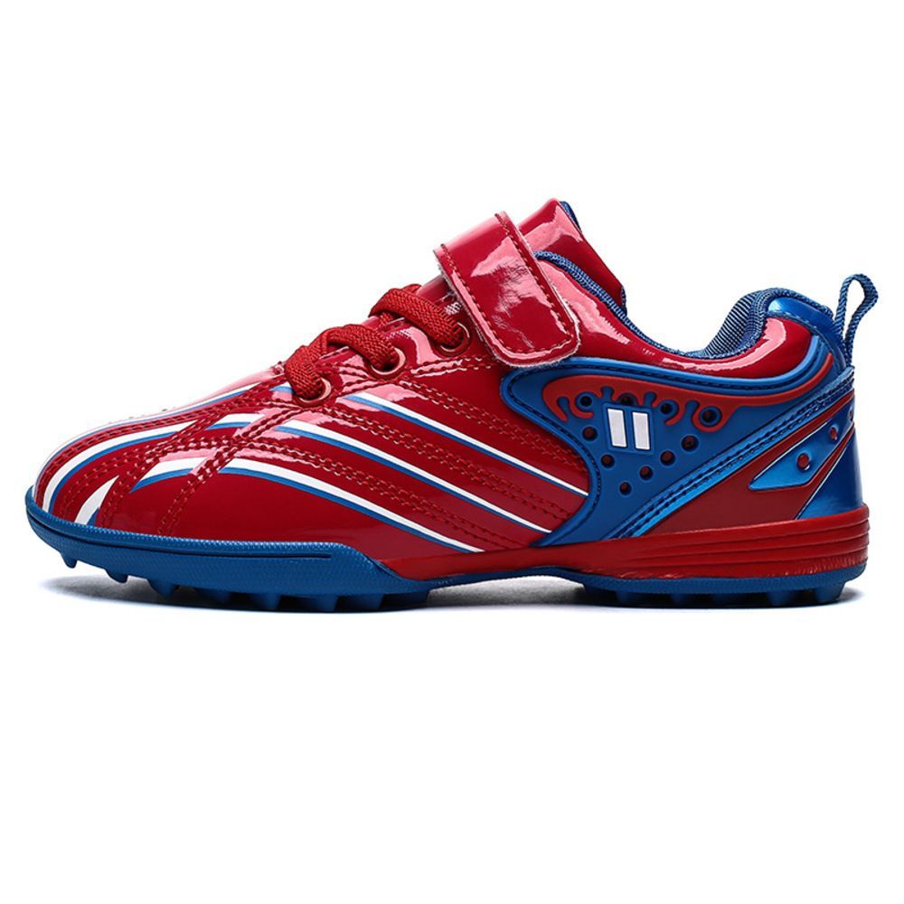 レッド  36(22cm)  サッカーシューズ 子供 pmyfootshoes10 サッカーシューズ キッズ トレーニングシューズ スポーツシューズ 運動靴 スニーカー サッカー 軽量 紐靴 ひも 紐 子ども 子供 こども ジュ