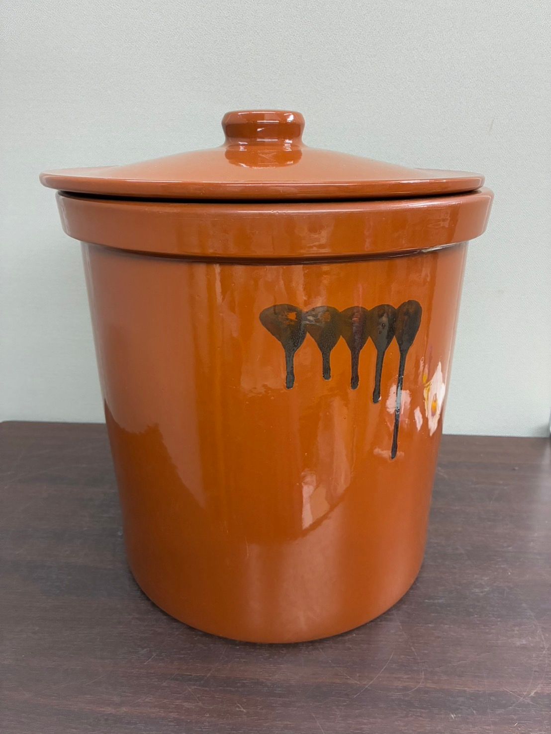 常滑焼 久松 切立10号蓋付 新品 美品】常滑焼 久松窯 切立