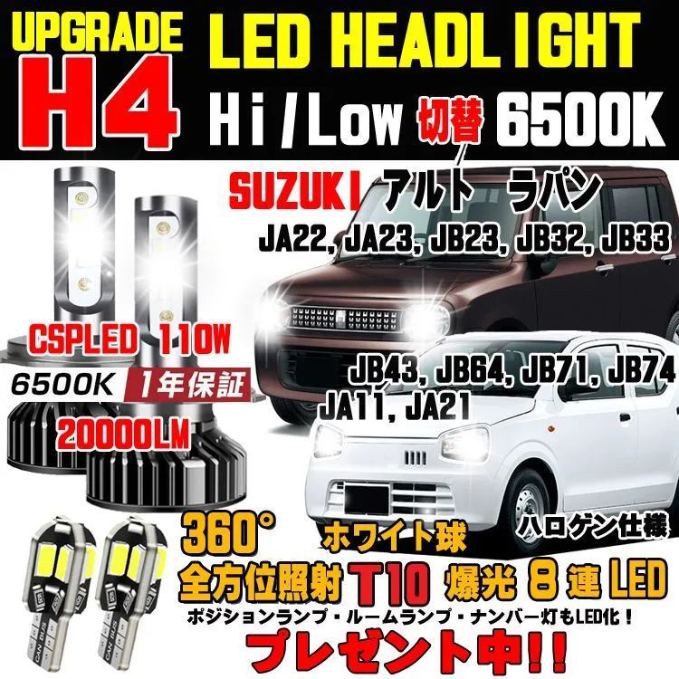 アルトラパン ラパン LEDバルブ LEDライト LEDフォグ フォグランプ LED HE21S HE22S HE33S ロービーム 少なく