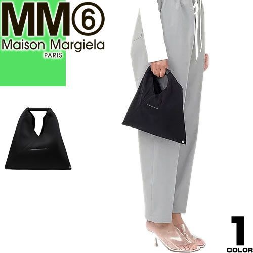 エムエムシックス メゾンマルジェラ MM6 Maison Margiela バッグ ジャニーズ ミニ ハンドバッグ レディース 2024年春夏新作 トートバッグ メッシュ 黒 ブラック JAPANESE MINI HANDBAG M60606 P6414