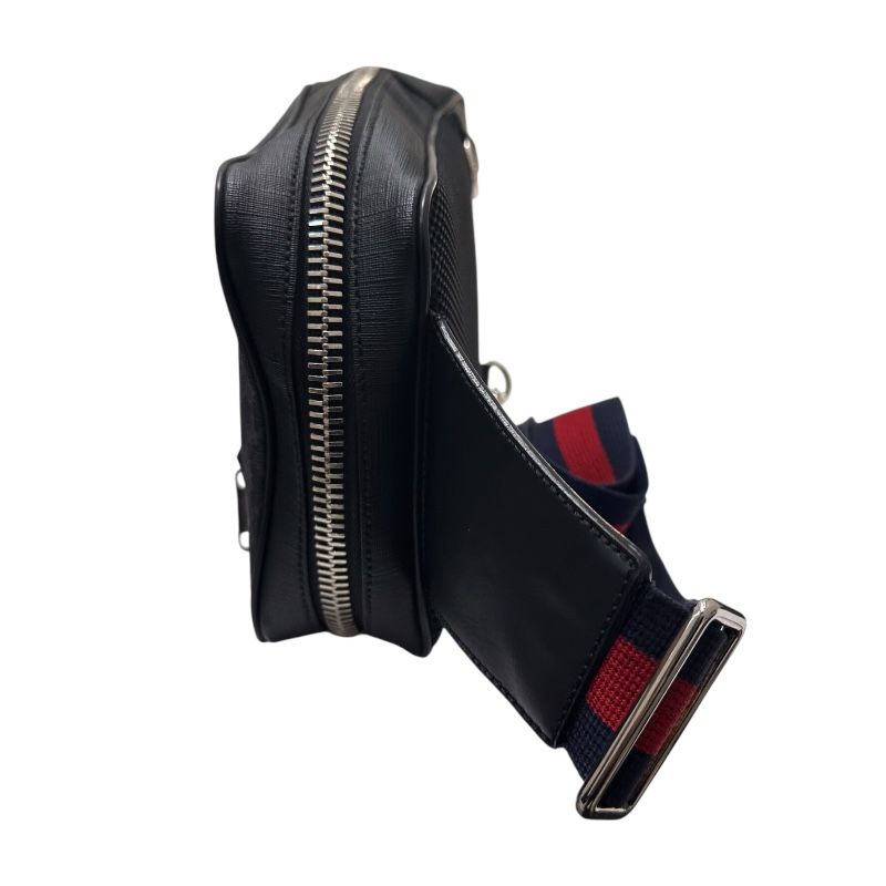 グッチ GUCCI GGスプリーム スプリングバッグ 478325 ブラック GGスプリーム レザー メンズ ボディバッグ