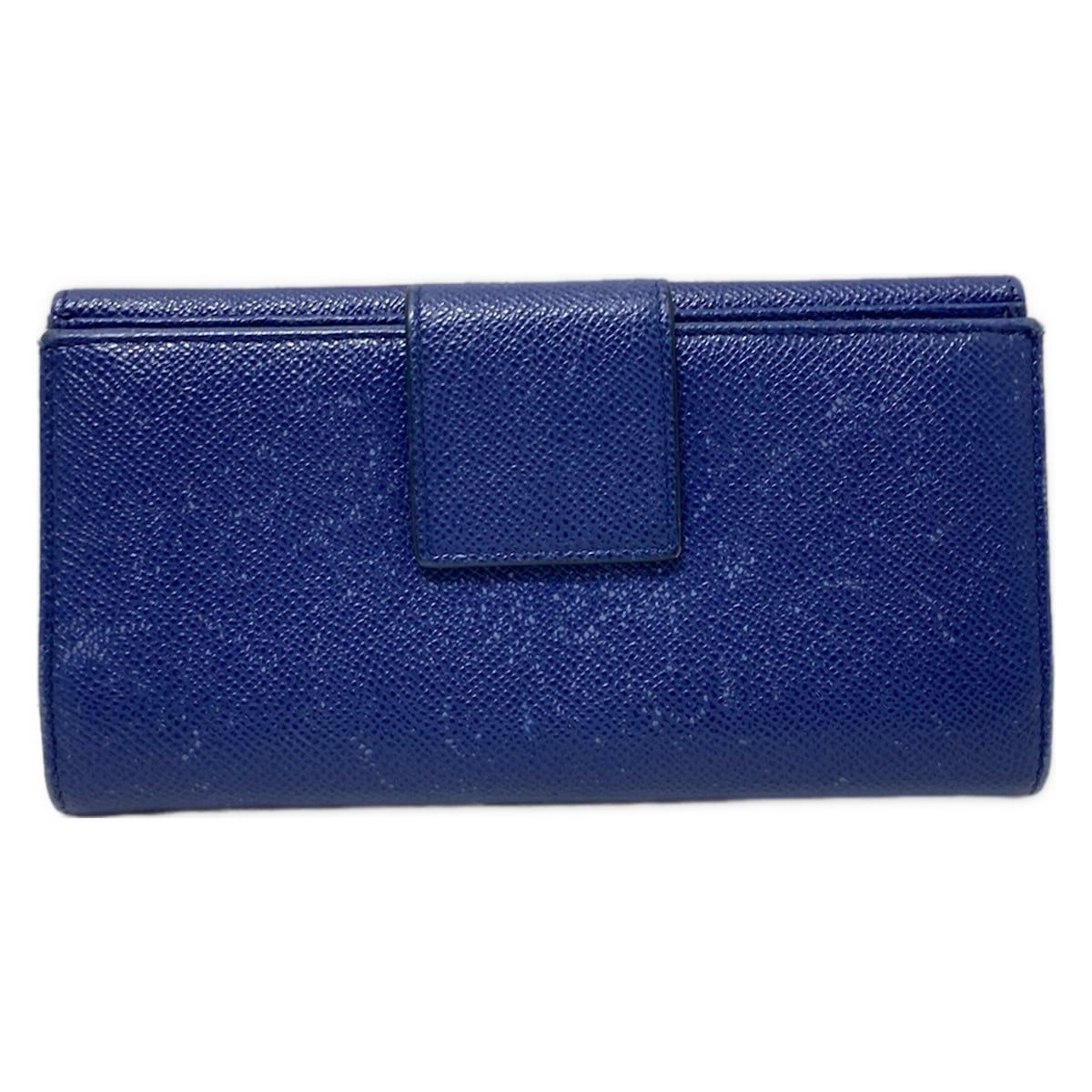 BVLGARI ブルガリ 長財布 ブルガリブルガリ ブルー レザー