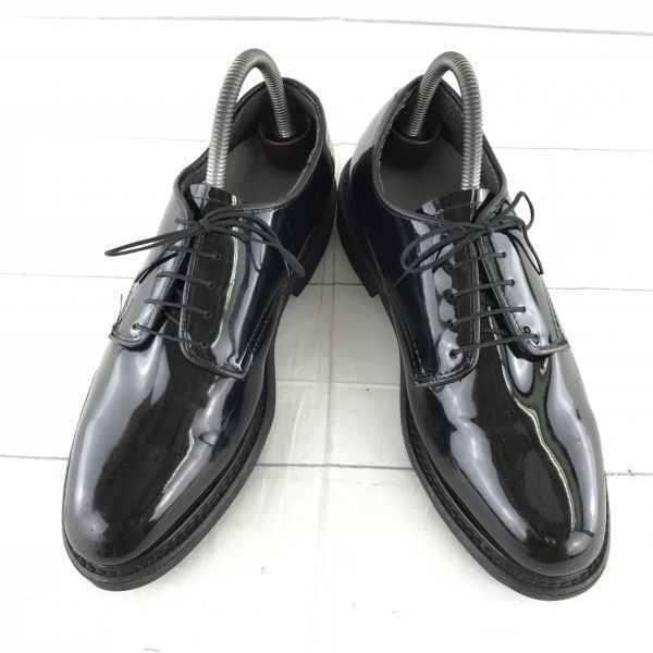 80s-90s?/Vintage★USA製★キャップス★サービスシューズ/プレーントゥ【25.5程度/黒】グッドイヤー製法/ビブラムソール/エナメル加工◆G-109 80s-90s?/Vintage☆USA製☆キャップス☆サービスシューズ/プレーントゥ