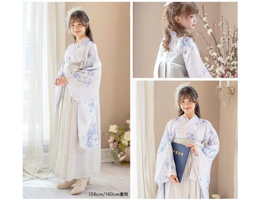 キャサリンコテージ 袴セット 160cm HAKAST18-C2】着付け簡単袴セット 刺繍入り 京都絵師描き下ろし