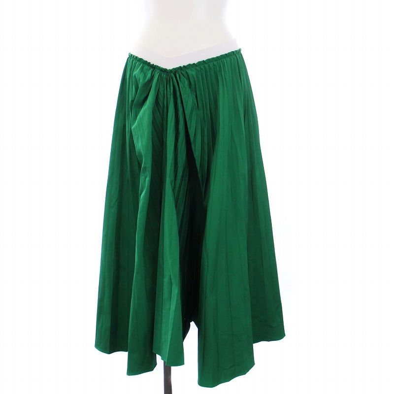 マルニ MARNI 21SS プリーツスカート ロング 変形 38 S 緑 グリーン  
