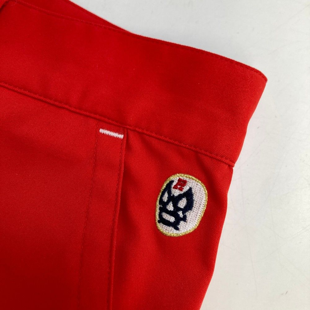 新品 ラッセルノ ゴルフ ルチャ 刺繍ロゴ ロングパンツ レッド 春夏 L 5 サイズ：7 RUSSELUNO ラッセルノ ロングパンツ ルチャ刺繍