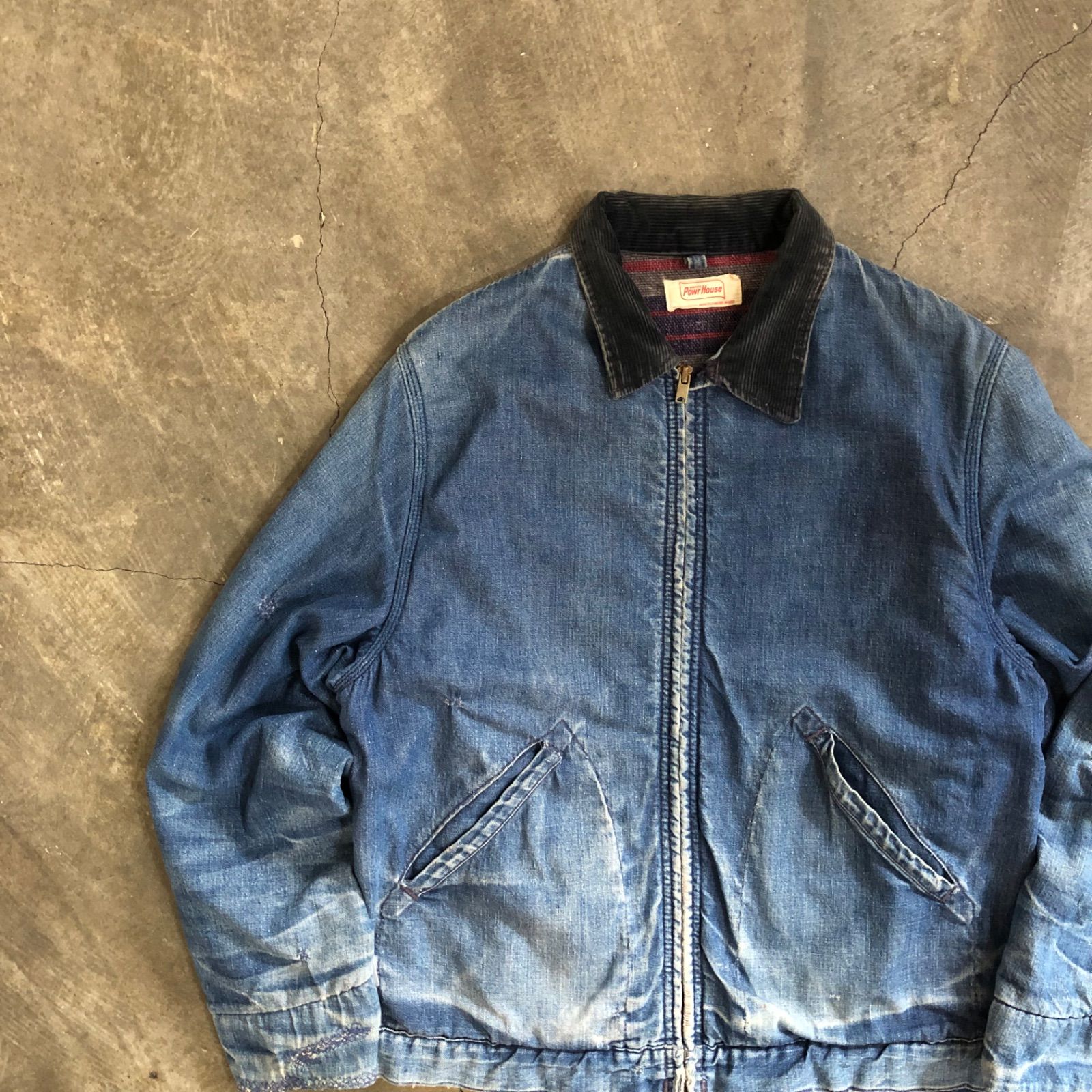 40T6153 Powr House ワークジャケット　デニム　60's 古着 T6153 Powr House ワークジャケット デニム 60's 古着 - メルカリ