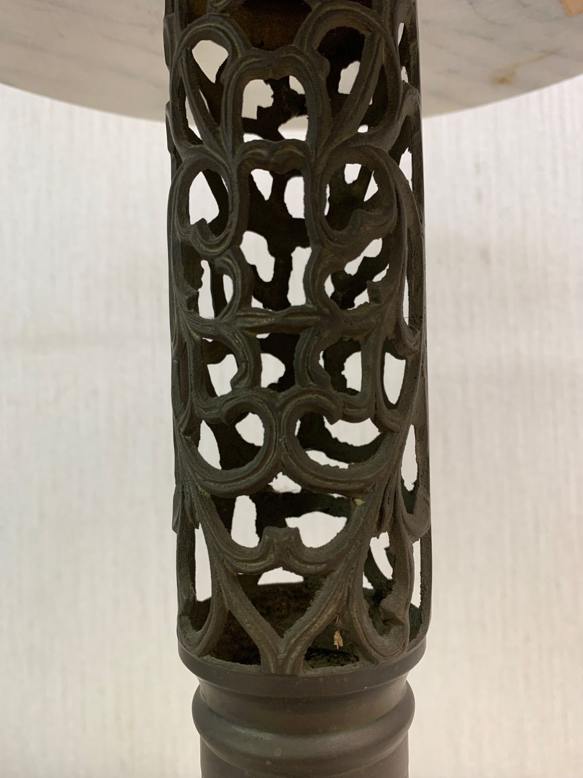 フォロー割対象商品】レトロ アンティーク 大理石円形テーブル サイド