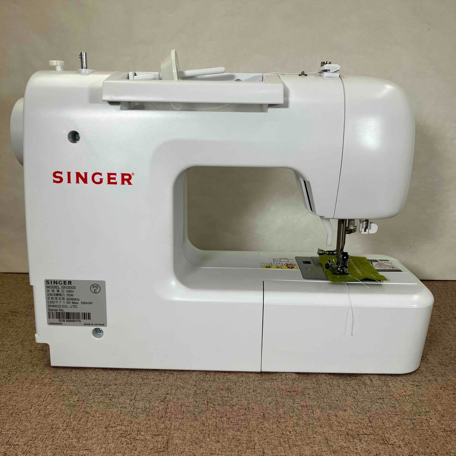 SINGER SN3000 完品 シンガー ミシン SN 3000 コンピューター 家庭用 