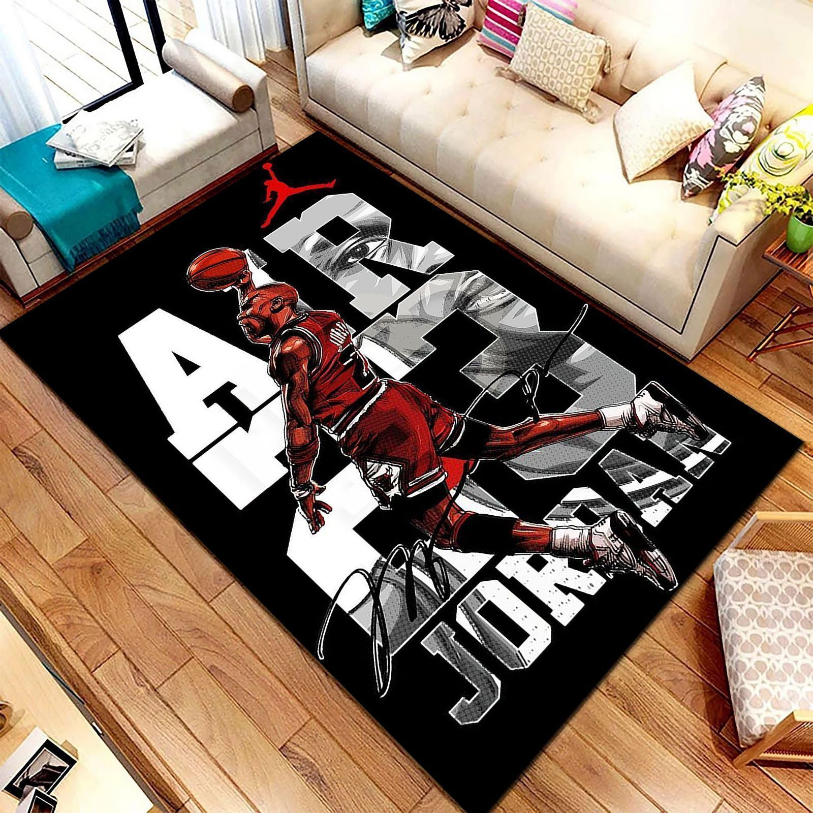 ジョーダン　シカゴブルズ　NBA　カーペット 160cm×120cm フロアーマット