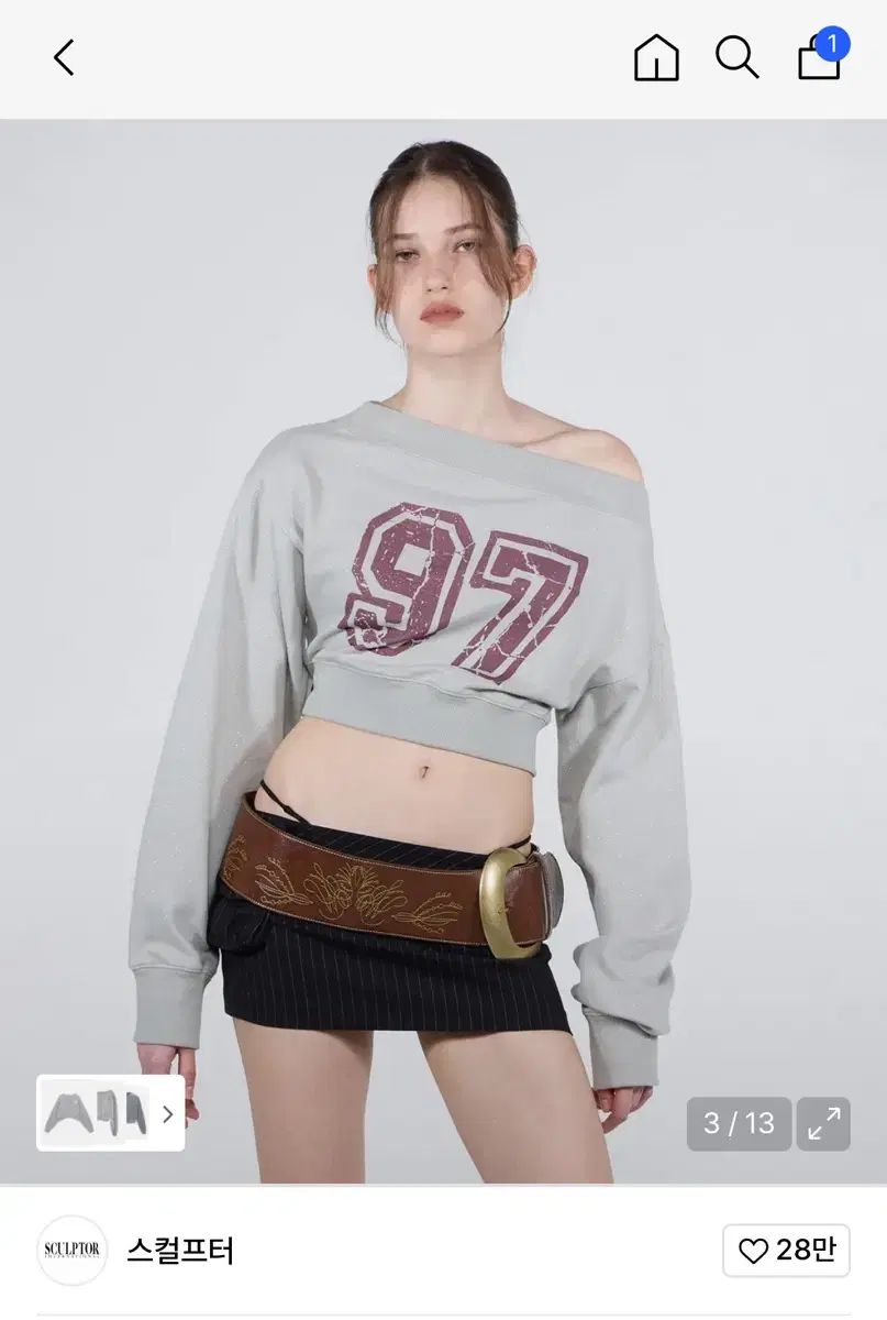 SCUlPTOR スカルプター オフショルダー クロップド スウェットシャツ SCULPTOR(スカルプター) オフショルダー トレーナー クロップド s 肩