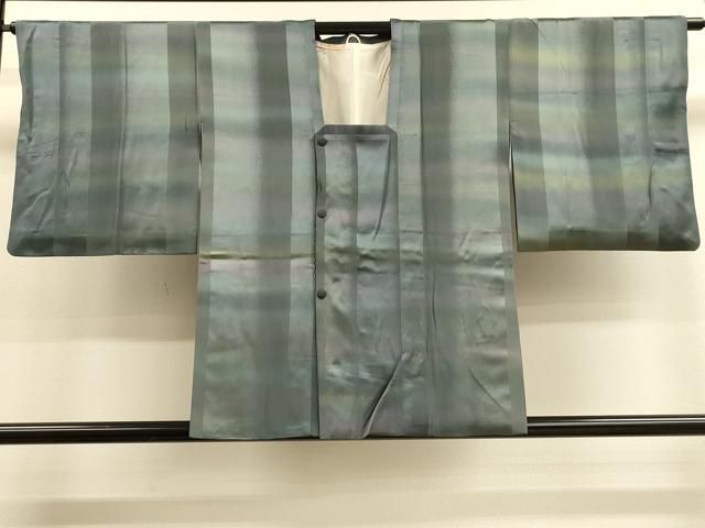 平和屋着物道行コート　霞文　暈し染め　正絹　逸品　CAAK3699dy
