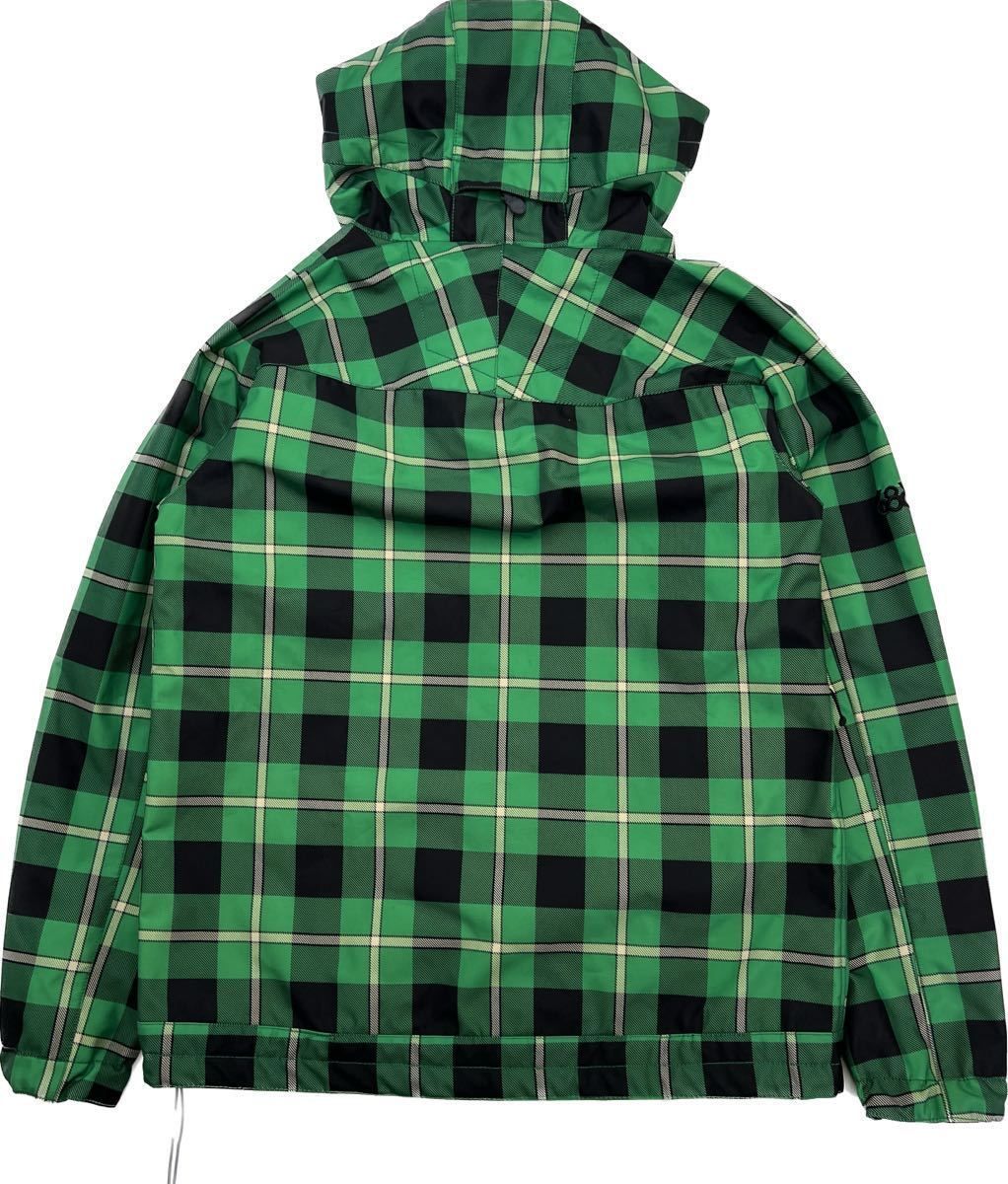 686 スノボウェア オシャレなチェックパターン◎ ジャケット パーカー グリーン ブラック L スキー スノーボード ストリート CF235
