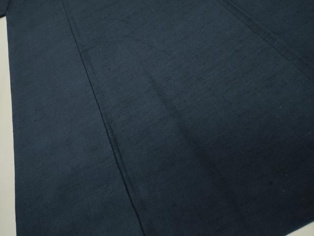 平和屋着物○男性 紬 アンサンブル 濃紺地 正絹 逸品 CAAT0563dy