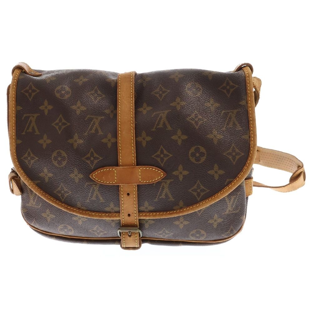 LOUIS VUITTON ルイヴィトン モノグラム ソミュール30 ショルダーバッグ ブラウン M42256