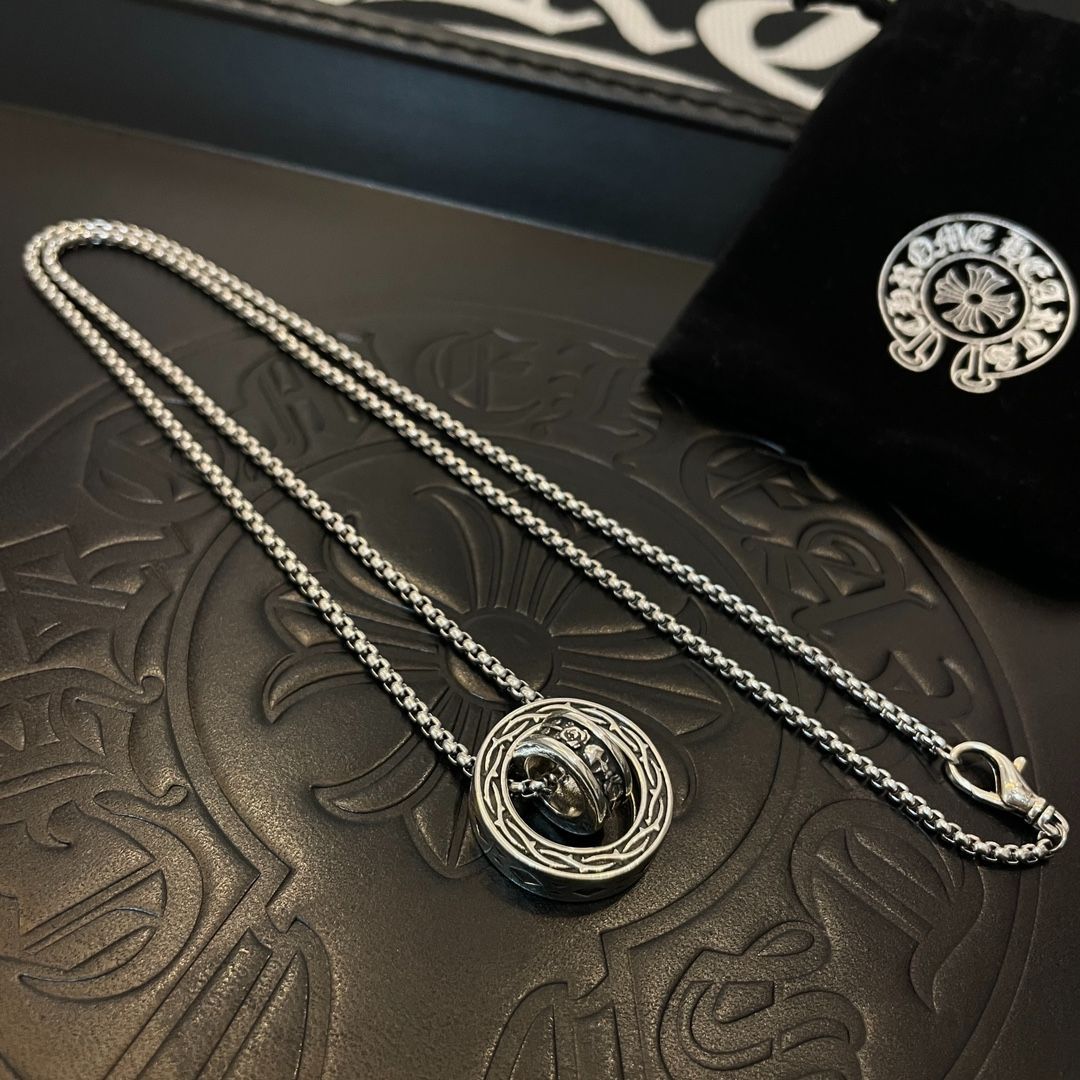 CHROME HEARTS クロムハーツ  ダブルリング  ペンダント ネックレス