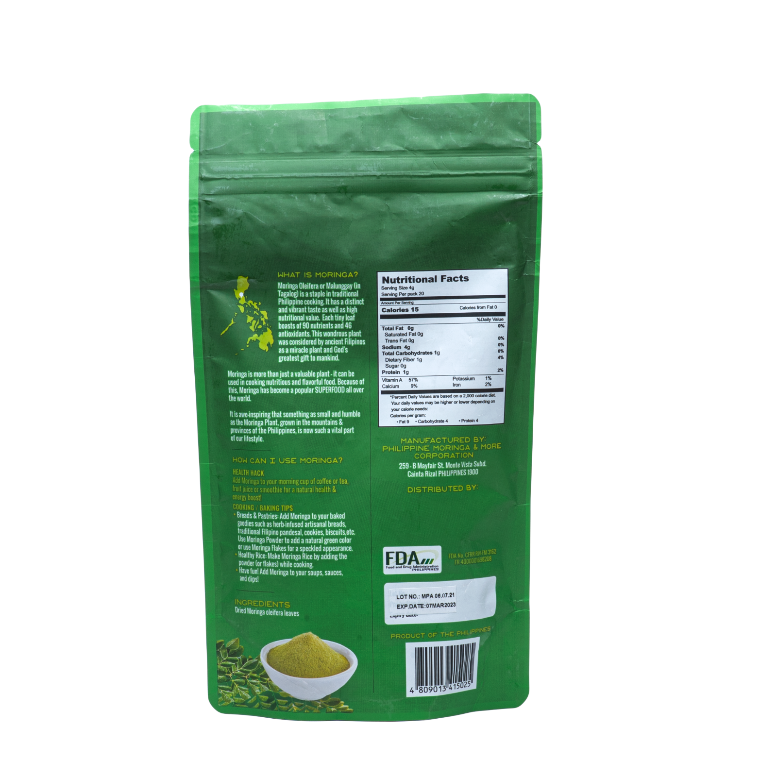 モリンガパウダー 80g粉 100種類近くの栄養素を持つ スーパーフード-1